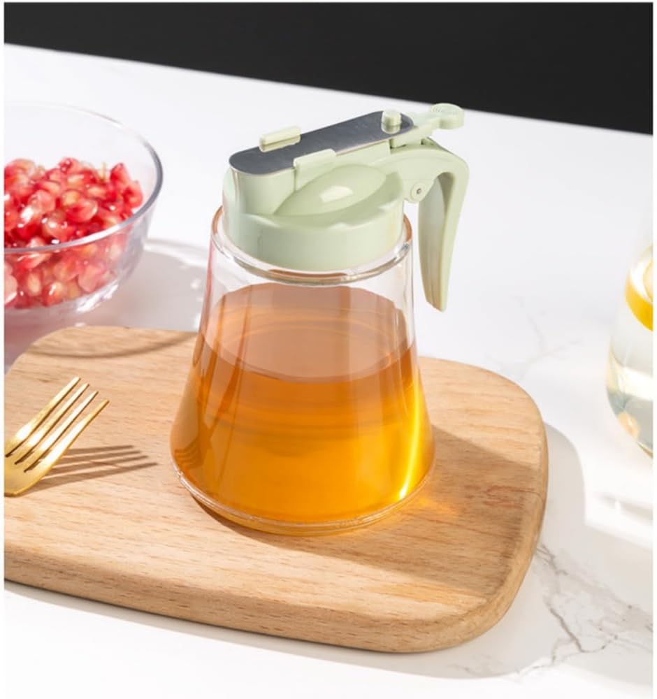 Honey Juice Syrup Dispenser Jar – Easy Pour Handle for Kitchen Use (250ml)
