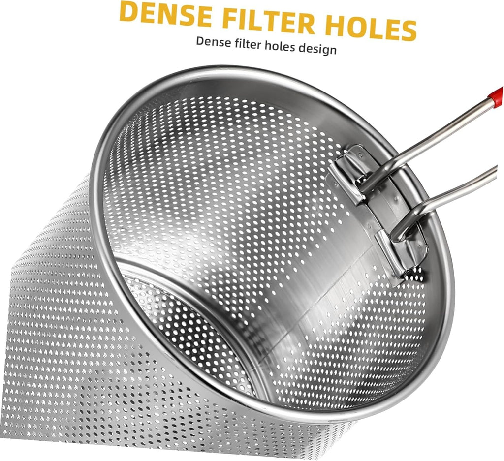 Stainless Steel 1200ML Deep Fryer Pot with Strainer – Heavy-Duty Frying Pan for Crispy Cooking