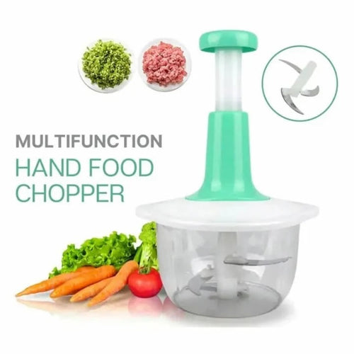 1.5L Manual Food Chopper – Hand Press Vegetable & Fruit Cutter | Speedy Kitchen Chopping Tool (Random Color)