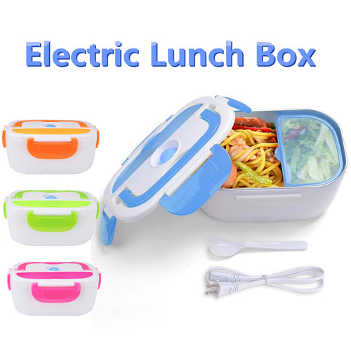 Electric Lunch Box with Stainless Steel Inner – Portable Food Heating Box for Office, School & Travel (Random Color)